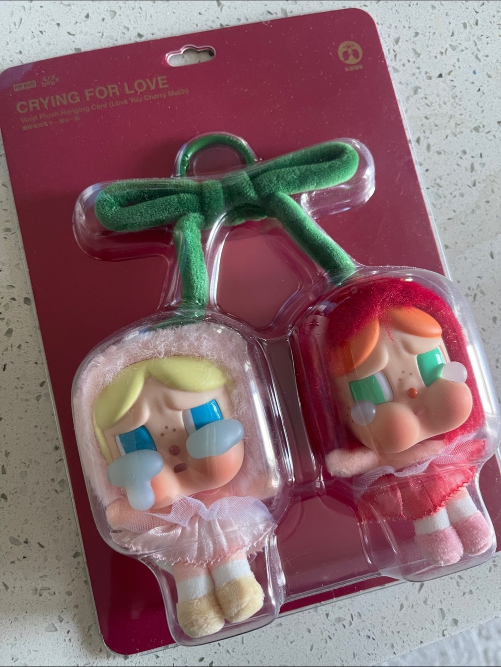 POPMART Crying For Love Vinyl Plush Hanging Cherry Dolls